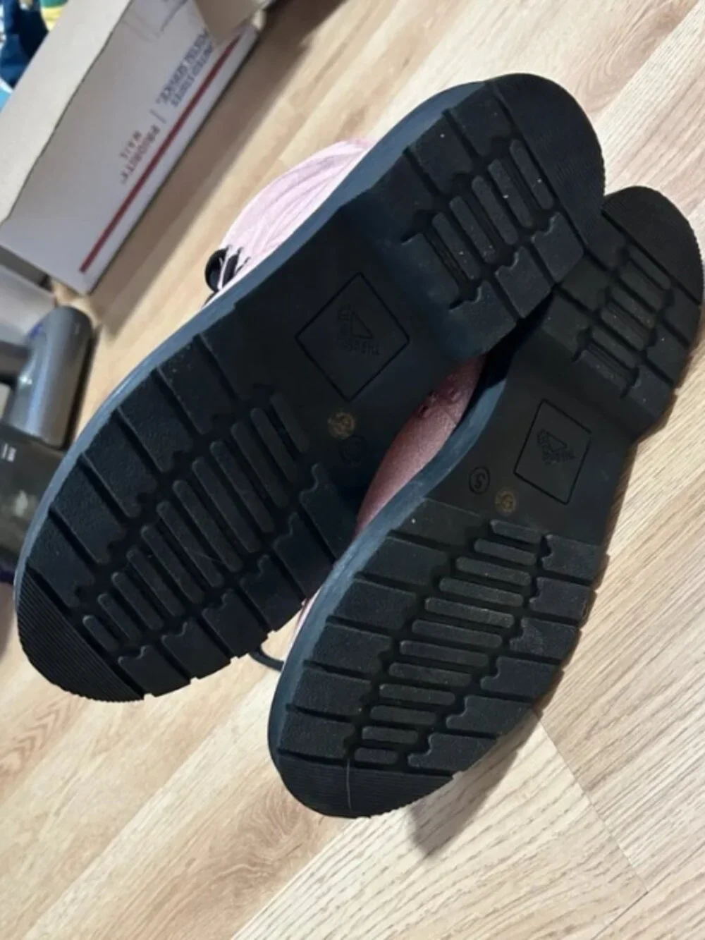 Therabouts Pink & Black Glitter Boots Size 5M